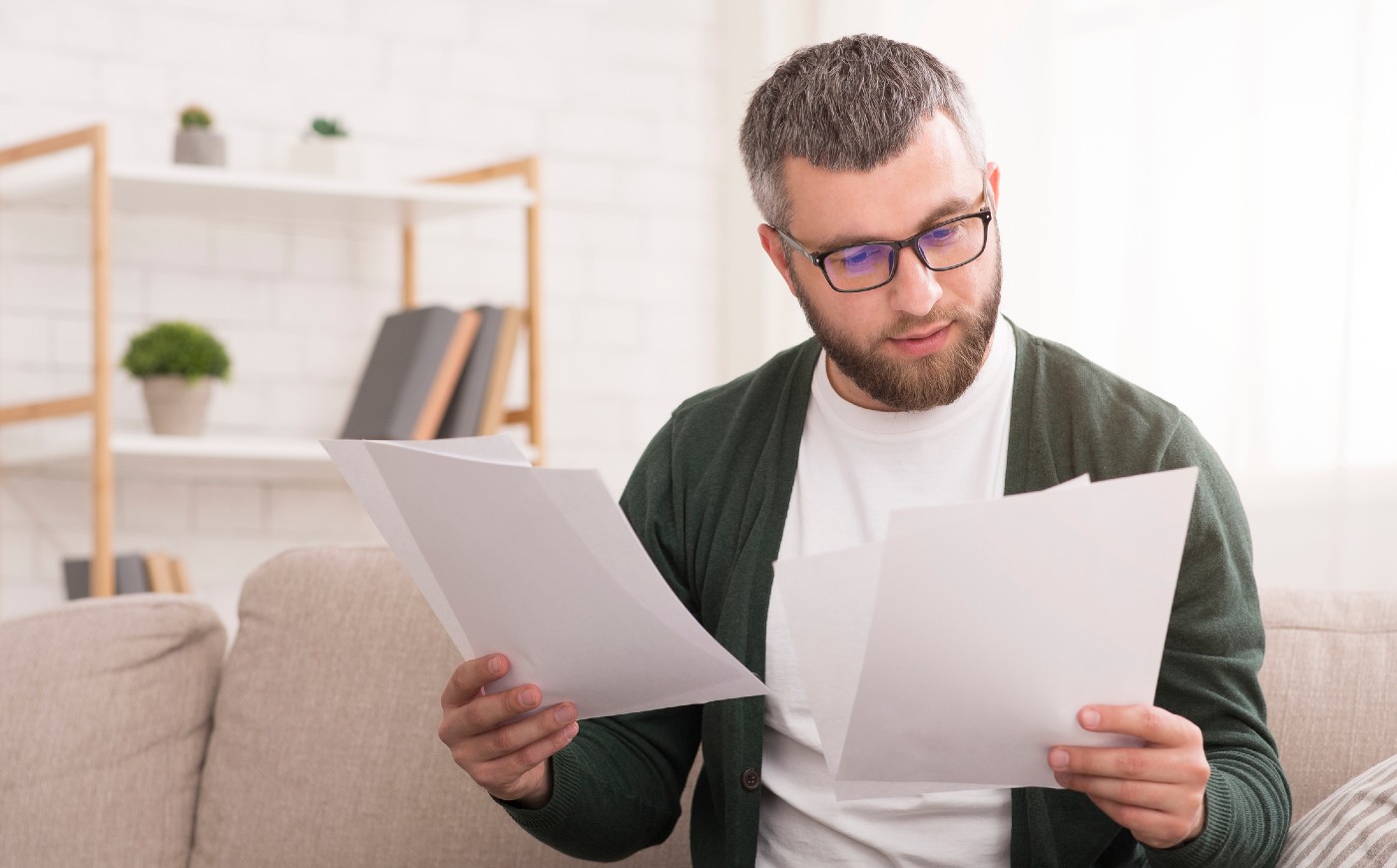 A man making sense of insurance words.